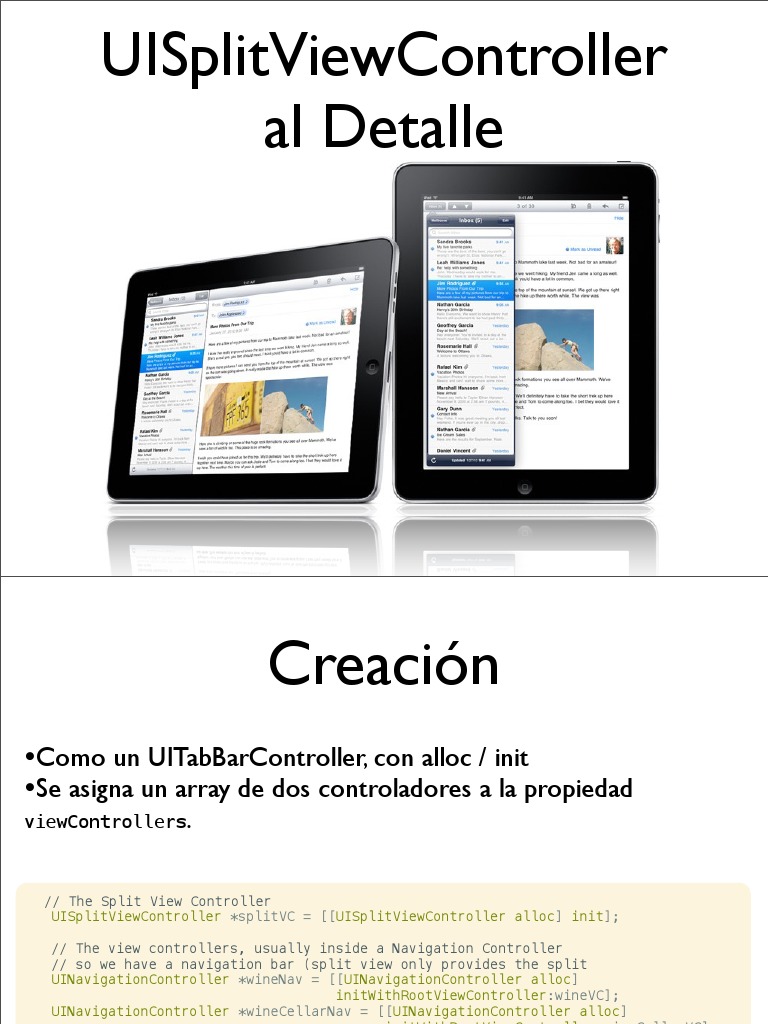 Uisplitviewcontroller Al Detalle | PDF | Computers | Technology ...