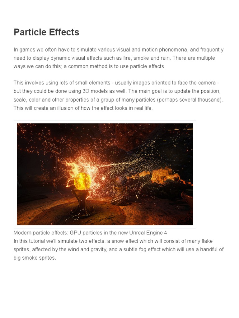 Creating Particle Effects in Unreal Engine 4 | PDF | Games & Activities ...
