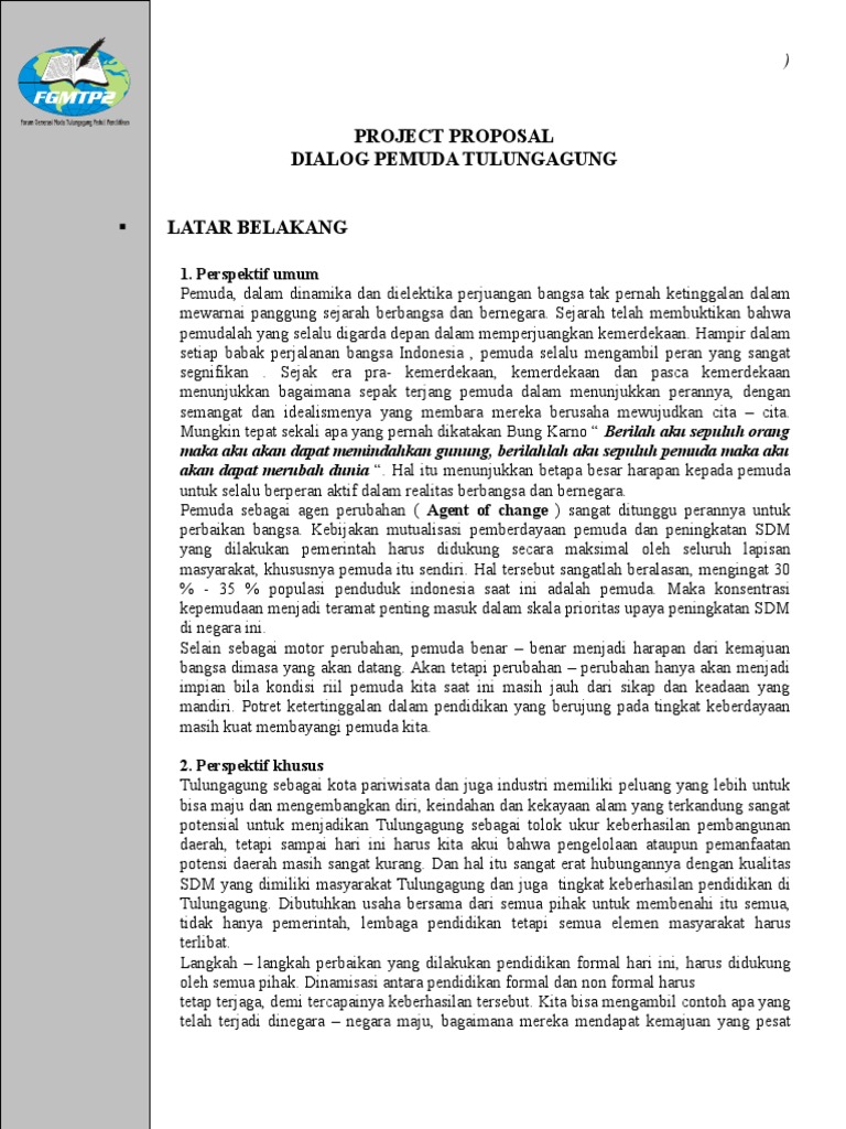 Proposal Dialog NEW. | PDF | Ilmu Sosial