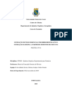 Extração de Oleo Essencial e Extração Da Bixina