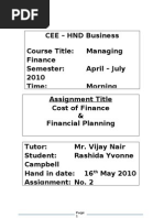 Download Assignment 2 Cost of Finance by Rashida Yvonne Campbell SN32404927 doc pdf