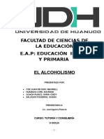 El Alcoholismo (UNIVERSIDAD DE HUÁNUCO)