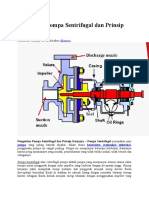 Pengertian Pompa Sentrifugal Dan Prinsip Kerjanya