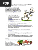 Deficiencia de Calcio, Hierro y Yodo