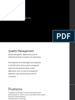 SAP Quality Managment Overview