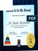 Blooms Certificate