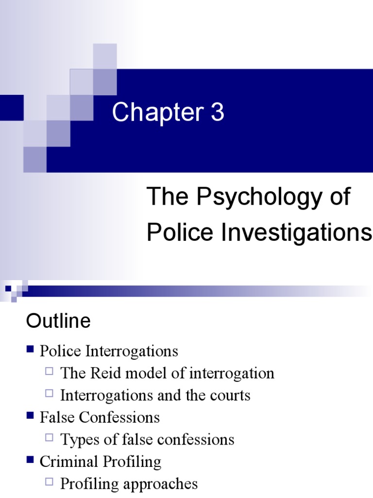 Police Interrogations and Profiling Insights PDF Offender Profiling