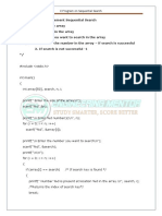 C Program Sequential Search