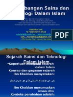 Perkembangan Sains Dan Teknologi Dalam Islam