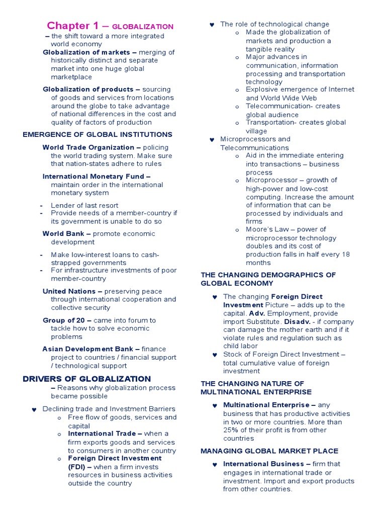 Global Chapter 1 | PDF | Politics
