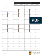 Timetable Planning Form