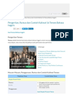 Pengertian, Rumus, Contoh 16 Macam Tenses Bahasa Inggris