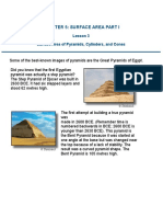 Surface Area of Pyramids Cylinders and Cones Notes and Examples