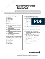 CLEP American Government Practice Test