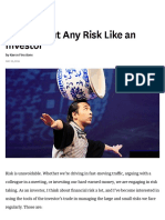 Think About Any Risk Like An Investor