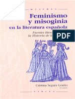 Cristina Segura Graiño (Coord) - Feminismo y Misoginia en La Literatura Española