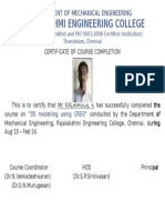 Rajalakshmi Engineering College: Department of Mechanical Engineering