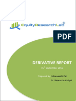 Stock Future Tips - Derivative Report Outlook 15 September 2016.