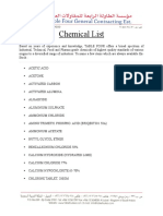 Chemical List