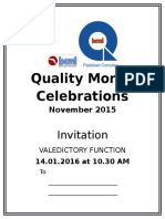 Quality Month Invitation Front Valedictory