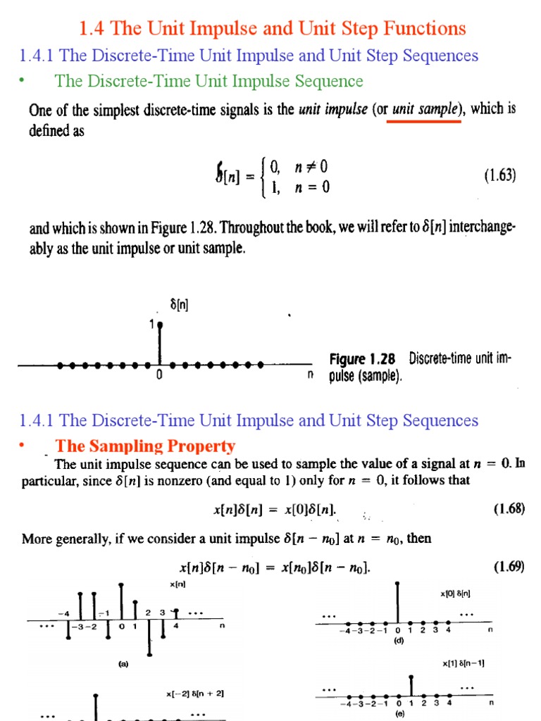 Unit Impulse and Step Functions Explained | PDF