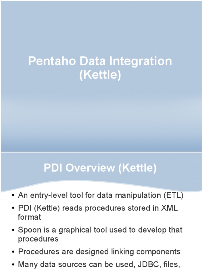 Pentaho Data Integration Overview | PDF