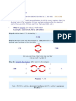 Decimal To A Fraction