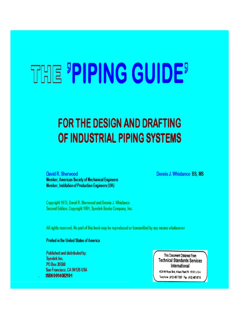 The Piping Guide by David Sherwood - 1991 | PDF | Pipe (Fluid ...