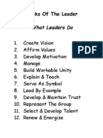 Tasks of the Leader