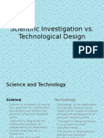 Scientific Investigation Vs Technological Design
