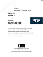 GCE Examinations Statistics Module S1 Paper B MARKING GUIDE