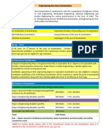(A) Tentative Schedule:: Engineering Services Examination