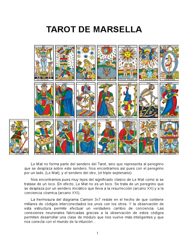 Tarot de Marsella. Tiradas | PDF | Tarot | Jugando a las cartas
