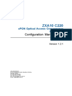 ZXA10 C220 XPON Optical Access Convergence Configuration Manual (CLI)
