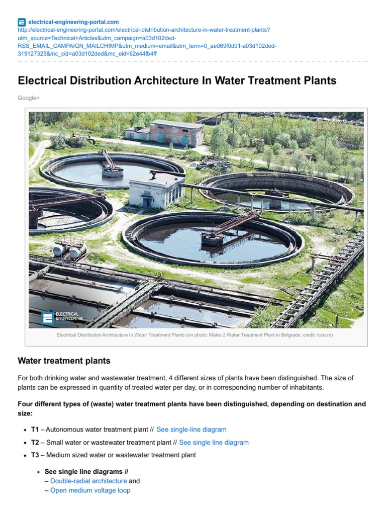 Electrical Distribution Architecture in Water Treatment Plants | PDF ...