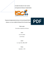 Propuesta de Implementación Del Marco de Desarrollo Ágil (SCRUM) en El Departamento de Sistemas y en El Curso Análisis de Sistemas II de La Escuela de Ingeniería en UNADECA.