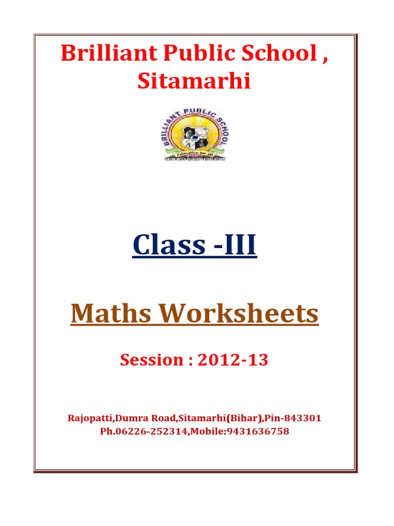 Class 3 Maths Worksheets Overview | PDF | Division (Mathematics ...