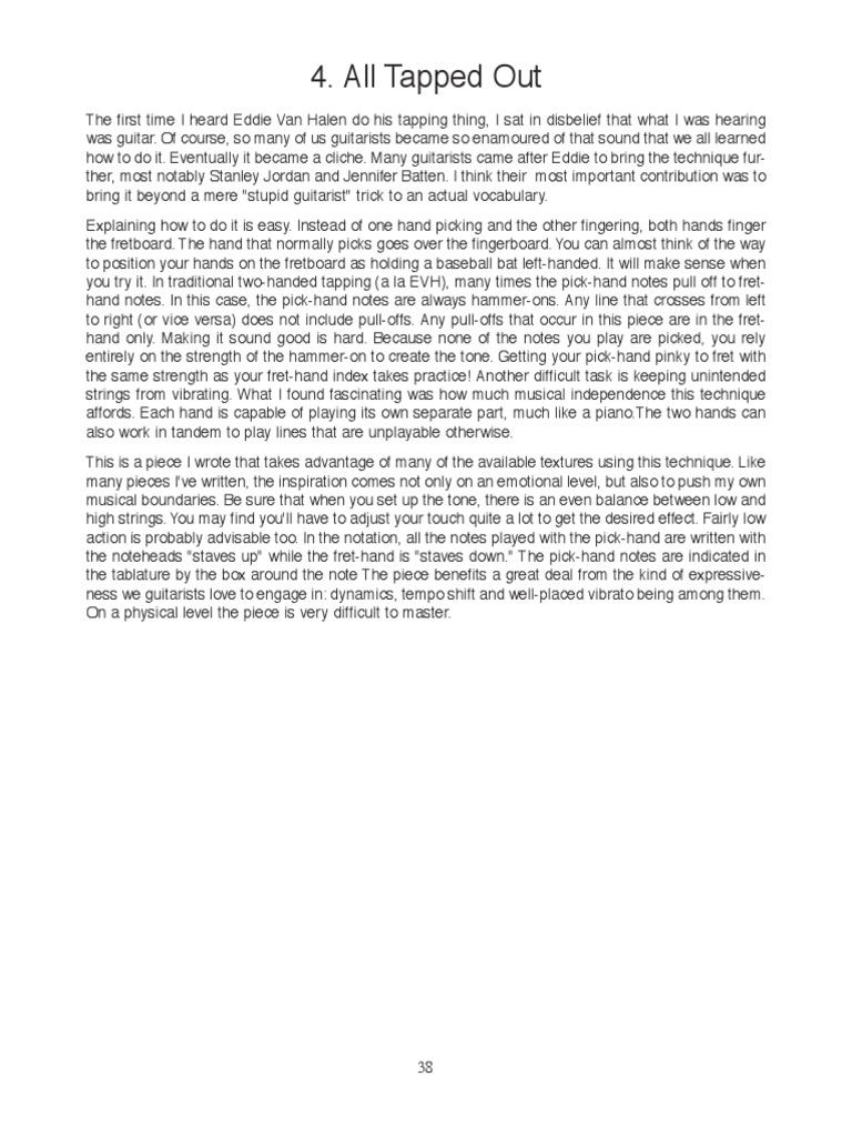 All Tapped Out PDF Music Theory Music Technology