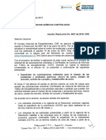 Comunicación Sobre Resolución 0001 Del 8 de Enero de 2015