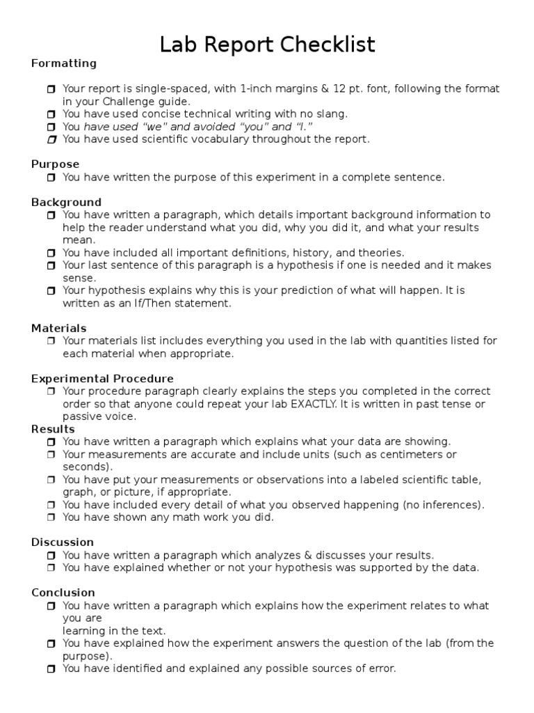 how to write a prediction for a lab report