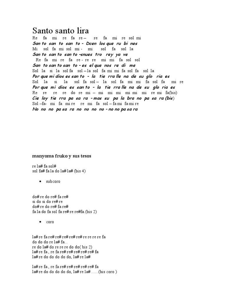 Santo Santo (Lira) PDF