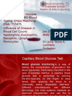 Capillary Blood Glucose Test, HBA1C, ABO Blood Typing
