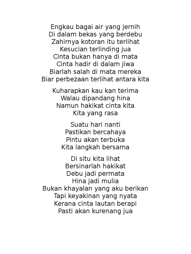 Engkau Bagai Air Yang Jernih | PDF