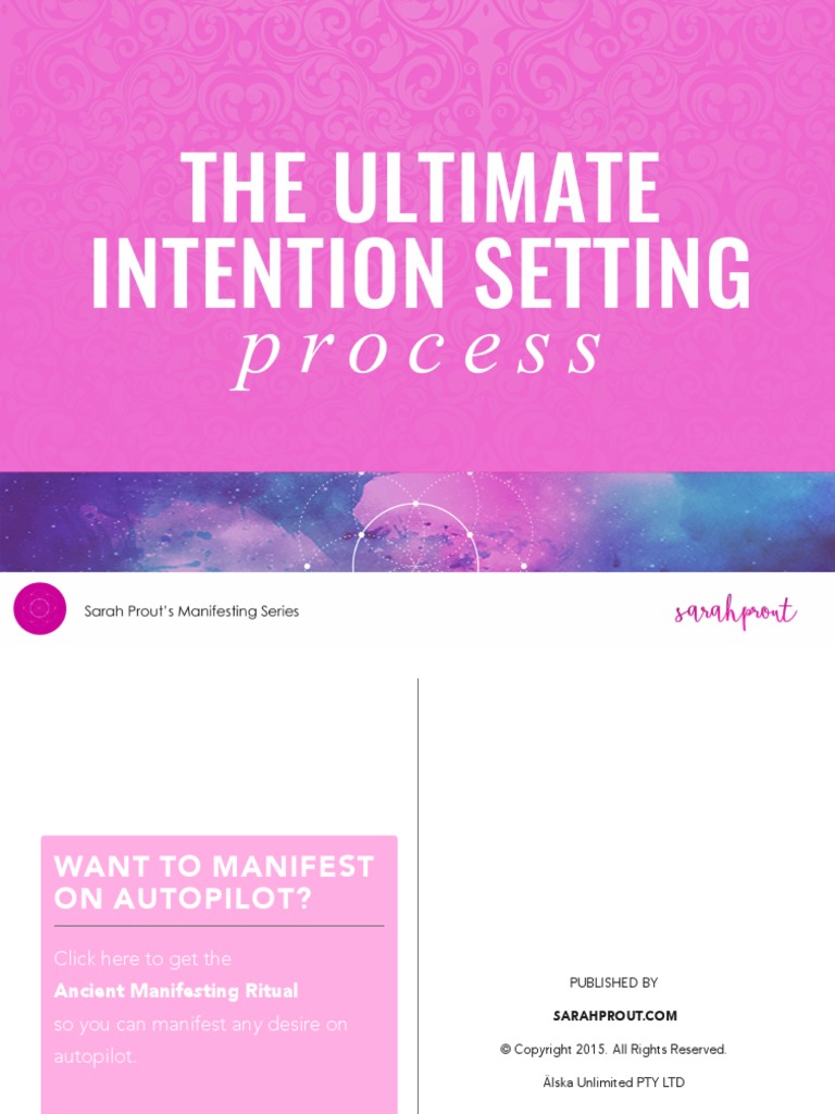 BONUS - The Ultimate Intention Setting Process - Sarah Prout PDF | PDF ...
