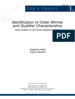 Identification of Order Winner and Qualifier Characteristics PDF