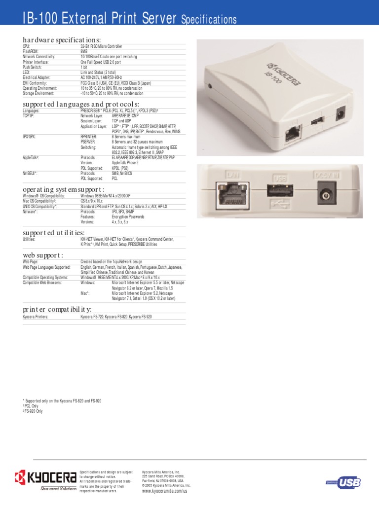kyocera print server