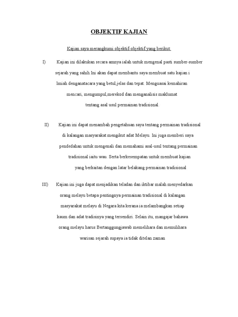 Objektif Kajian  PDF