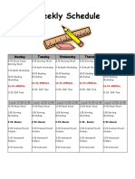 Weekly Schedule 2016-2017