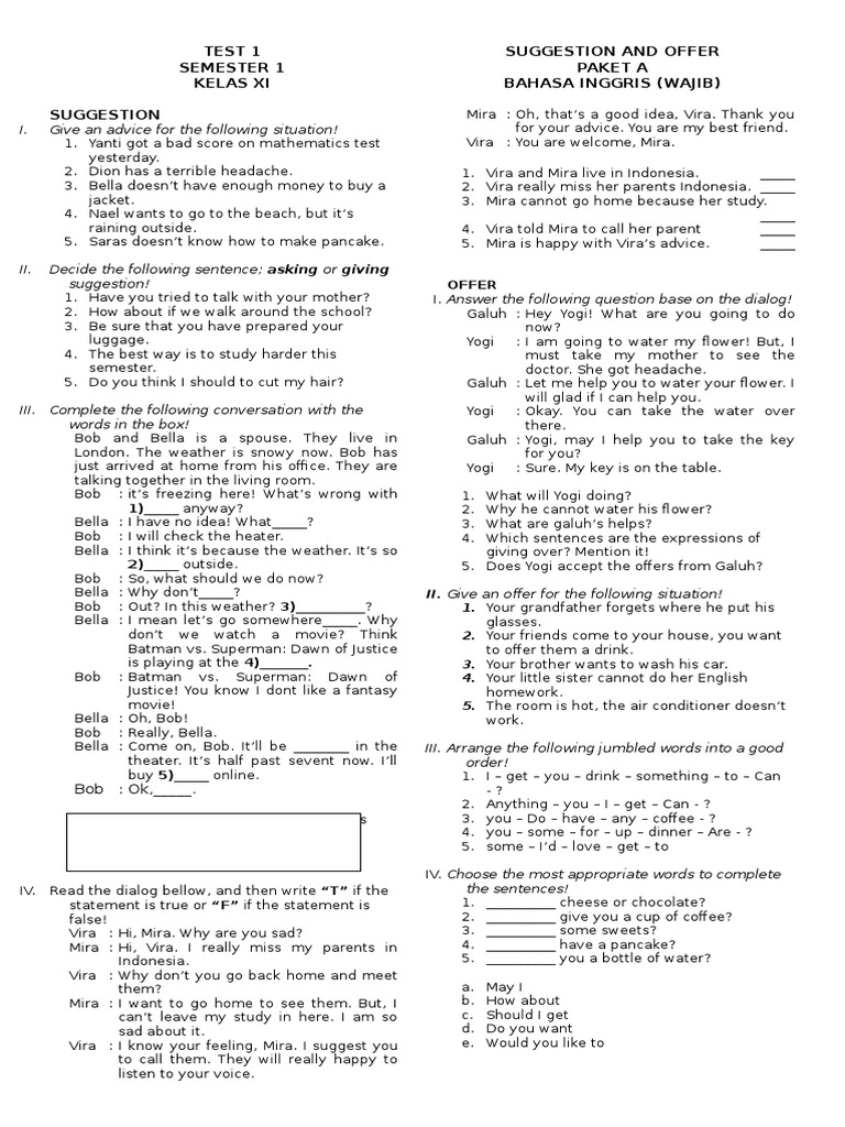 19+ Contoh soal essay suggestion and offer beserta jawabannya info