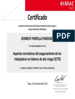 Certificado SCTR Rimac Seguros